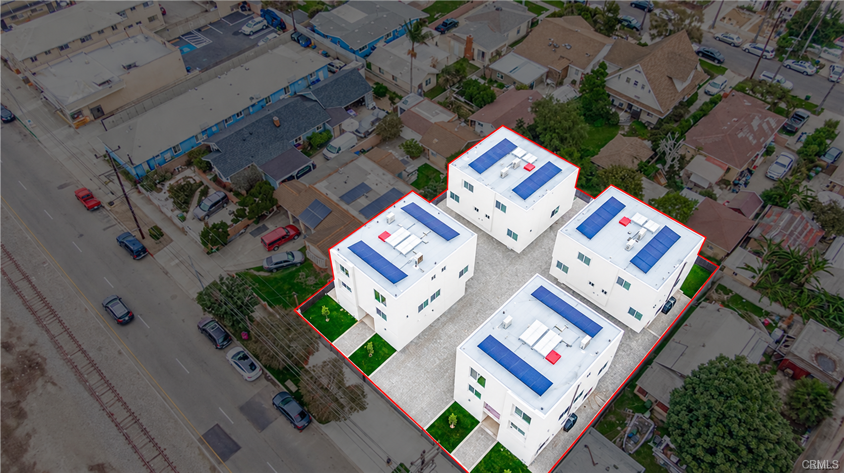16000 S Vermont Ave, Gardena — all four buildings highlighted